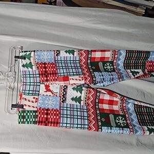 No Boundaries Holiday Patchwork Leggings - Multicolor